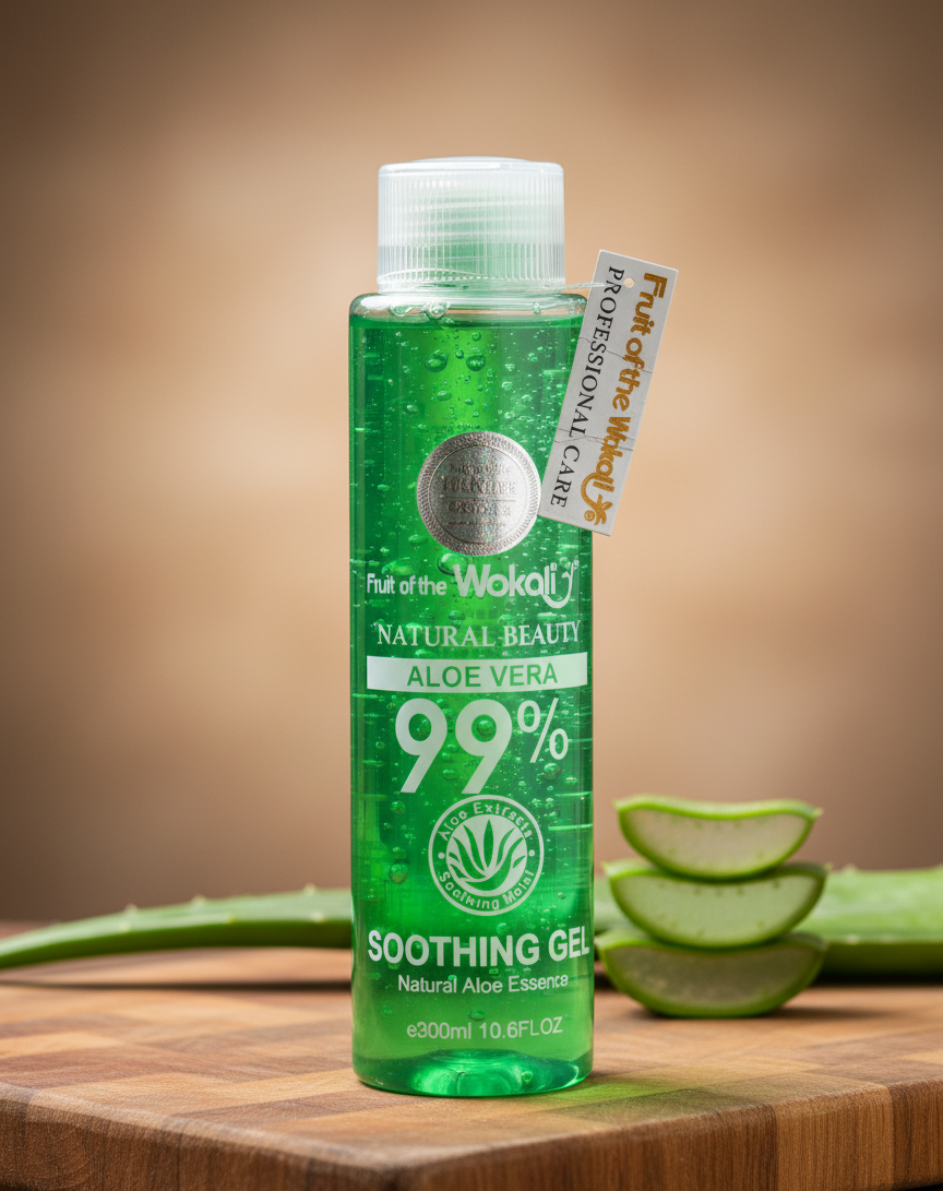 Fruit of the Wokali Aloe Vera Soothing Gel (99% Pure Aloe Extract) – 300ml